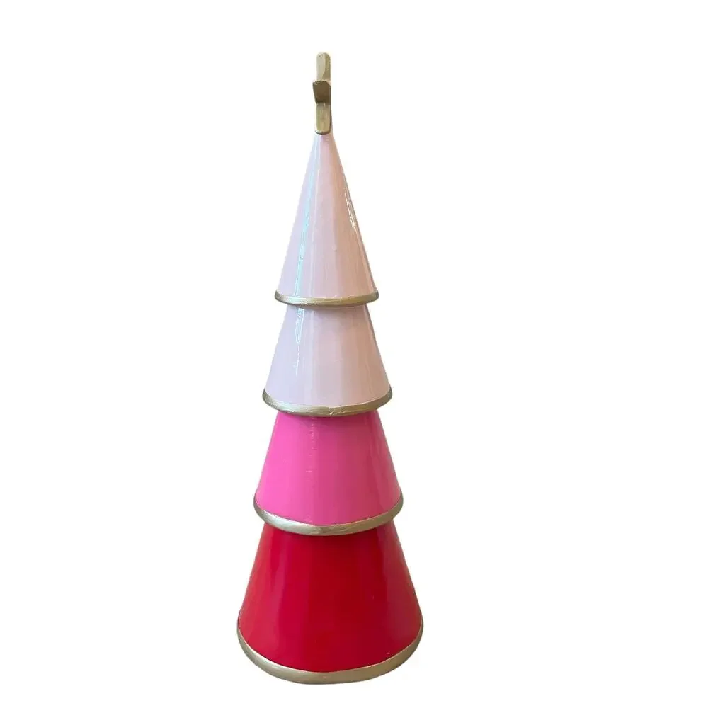CUPCAKES AND CASHMERE Pink Christmas Tree with Gold Star 2024 NEW